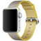 Curea iUni compatibila cu Apple Watch 1/2/3/4/5/6/7, 44mm, Nylon, Woven Strap, Yellow/Gray
