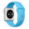 Curea iUni compatibila cu Apple Watch 1/2/3/4/5/6/7, 44mm, Silicon, Blue