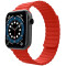 Curea iUni compatibila cu Apple Watch 1/2/3/4/5/6/7, 38mm, Silicon Magnetic, Red