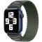 Curea iUni compatibila cu Apple Watch 1/2/3/4/5/6/7, 42mm, Braided Solo Loop, Green
