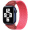 Curea iUni compatibila cu Apple Watch 1/2/3/4/5/6/7, 42mm, Braided Solo Loop, Pink