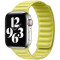 Curea iUni compatibila cu Apple Watch 1/2/3/4/5/6/7, 38mm, Leather Link, Galben