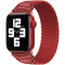 Curea iUni compatibila cu Apple Watch 1/2/3/4/5/6/7, 40mm, Braided Solo Loop, Red