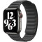 Curea iUni compatibila cu Apple Watch 1/2/3/4/5/6/7, 44mm, Leather Link, Black
