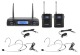 Sistem microfoane wireless Vonyx WM62B, headset-uri, lavaliere, PLL