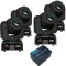 Set Lumini Club 4 Moving-head LED Showtec Kanjo Spot 60, controler USB-DMX Freestyler