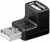Adaptor USB2.0 tata -  USB mama in unghi 90