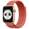 Curea iUni compatibila cu Apple Watch 1/2/3/4/5/6/7, 38mm, Nylon Sport, Woven Strap, Orange