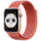 Curea iUni compatibila cu Apple Watch 1/2/3/4/5/6/7, 42mm, Nylon Sport, Woven Strap, Orange