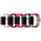 Set 5 Curele iUni compatibile cu Apple Watch 1/2/3/4/5/6/7, 42mm, Alb/Mov, Rosu/Negru, Roz, Gri/Roz,
