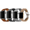 Set 4 Curele iUni compatibile cu Apple Watch 1/2/3/4/5/6/7, 42mm, Maro, Negru, Argintiu, Crem