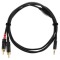 Cablu Y Audio Profesional, 2x RCA – Jack (TRS) 3.5 mm