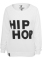 Bluza Dama hip hop cu maneca lunga Urban Dance alb-negru