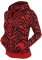 Hanorac Dama cu model zebra cu fermoar Urban Classics rosu-negru