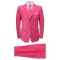 Costum bărbătesc cu cravată, mărime 48, roz, 2 piese