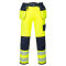 PW3 Pantaloni de lucru Holster Hi-Vis Portwest T501, Galben/Navy