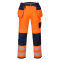 PW3 Pantaloni de lucru Holster Hi-Vis Portwest T501, Portocaliu/Navy