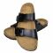 Sandale unisex din plută bio, 2 curele cu cataramă, mărime 40, negru