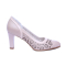 Pantofi dama din piele naturala, Pink, Nist, Roz, 40 EU