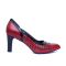 Pantofi dama din piele naturala, Pink, Nist, Rosu, 36 EU