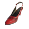 Pantofi dama din piele naturala, Alisse, Nist, Rosu, 34.5 EU