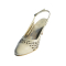 Pantofi dama din piele naturala, Alisse, Nist, Crem, 34.5 EU