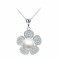 Colier Argint Flower Pearl