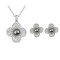 Set bijuterii cu perle Silver Pearl Flower