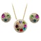 Set bijuterii cu zirconii Multicolor Globes