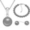 Set bijuterii cu perle Grey Pearls
