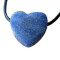Pandantiv inima din piatra semipretioasa Quartz Albastru