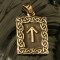 Pandantiv bronz runa Tiwaz