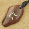 Pandantiv talisman din lemn cu runa Peorth