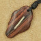 Pandantiv talisman din lemn cu runa Isa
