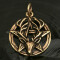 Pandantiv bronz Cerb cu pentagrama
