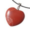 Pandantiv cu agatatoare inima din piatra semipretioasa Jasp Rosu 2cm