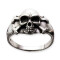 Inel argint Craniu de pirat R4003