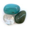 Set 3 pietre semipretioase pentru Bucurie (Calcedonie, Quartz Transparent si Aventurin)