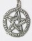Pandantiv cu lantisor Celtic Sorcery - Pentagrama cu rune, placat cu argint, 3.1 cm