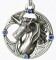 Pandantiv cu lantisor Celtic Sorcery - Unicorn, placat cu argint, 3.3 cm