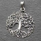 Pandantiv argint Copacul vietii cu frunze