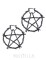 Cercei rotunzi gotici Pentagrama din crengi