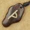 Pandantiv talisman din lemn cu runa Thurisaz