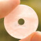 Pandantiv disc piatra semipretioasa Quartz Roz calitate A+, 3 cm