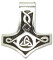 Pandantiv amuleta din argint pentru curaj, putere si protectie Rob Ray Simboluri Mistice - Mjolnir c