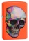 Brichetă Zippo 29402 Skull Neon Orange Finish